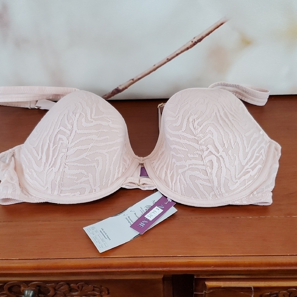 Adore Me Pink Bra with Full Coverage and Satin Finish - 36DD